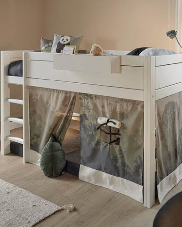 LIFETIME Kidsrooms Bed accessory Play curtain for Mid Sleeper Bed - Panda Paradise